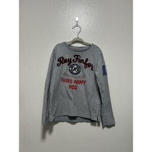 Scotch Shrunk Ray Finfer Graphic Gray Long Sleeve Top Size 6